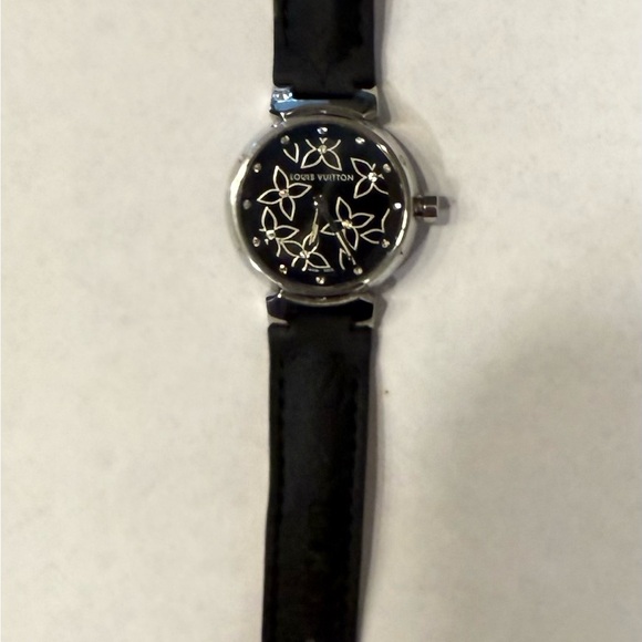 Louis Vuitton Black Floral Dial Watch - Picture 1 of 4